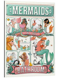 Magnettafel Meerjungfrauen im Badezimmer