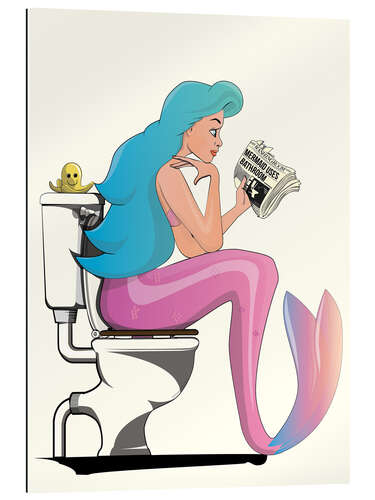 Gallery print Mermaid on the Toilet