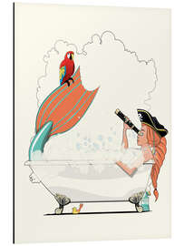 Magnettafel Meerjungfrau Pirat im Bad