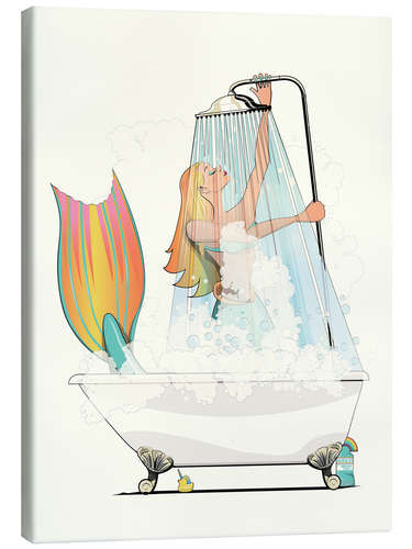 Canvas print Mermaid in the Shower