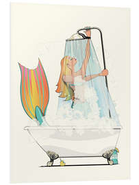 Foam board print Mermaid in the Shower