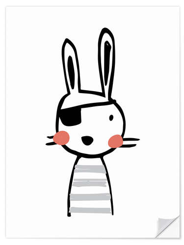 Wall sticker Pirate rabbit