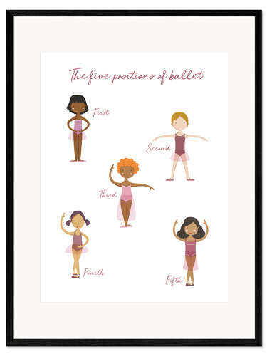 Impression artistique encadrée Ballerines