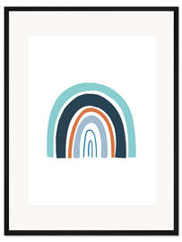 Gerahmter Kunstdruck Blauer Regenbogen