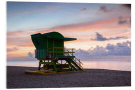 Acrylglasbild Sonnenaufgang am Miami Beach II