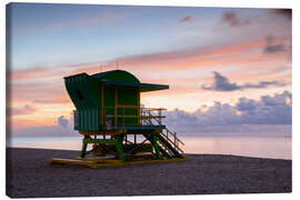 Leinwandbild Sonnenaufgang am Miami Beach II