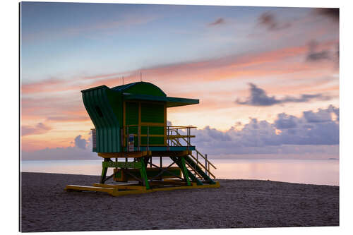 Tableau en plexi-alu Lever de soleil sur Miami Beach II