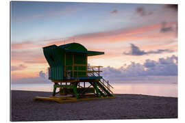 Quadro em plexi-alumínio Sunrise on Miami Beach II