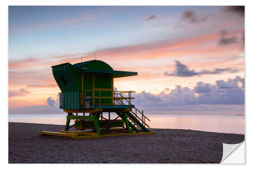 Wandsticker Sonnenaufgang am Miami Beach II