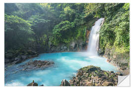 Selvklebende plakat Waterfall at Rio Celeste, Costa Rica