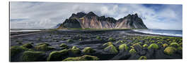 Tableau en plexi-alu Plage de sable noir, Islande