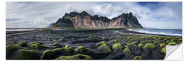 Vinilo para la pared Playa de arena negra, Islandia