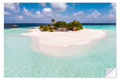 Selvklebende plakat Small island, Maldives