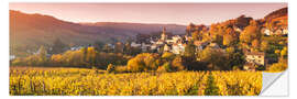 Wandsticker Weinberge in Burgund, Frankreich