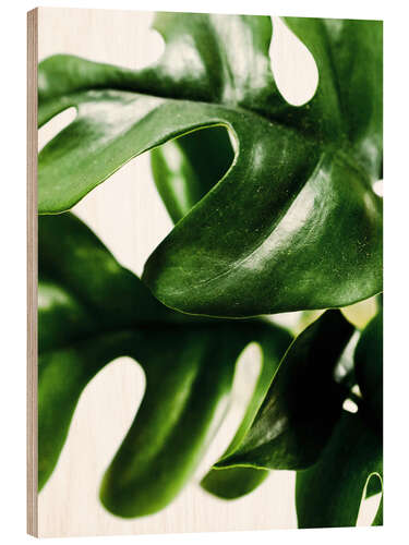 Wood print Green Leaves II