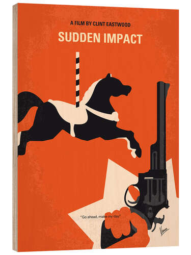 Cuadro de madera Dirty Harry Sudden Impact