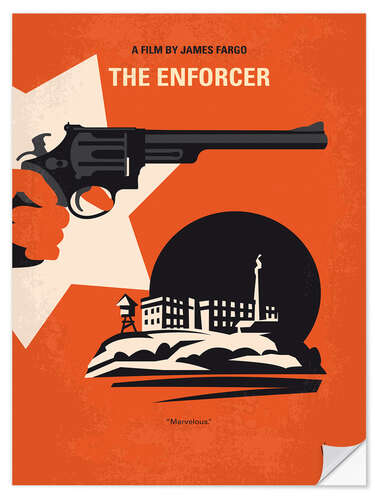 Selvklebende plakat Dirty Harry The Enforcer