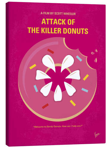 Canvastavla Attack of the Killer Donuts