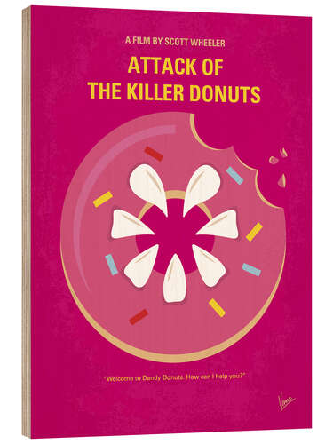 Stampa su legno Attack of the Killer Donuts