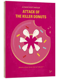 Quadro de madeira Attack of the Killer Donuts