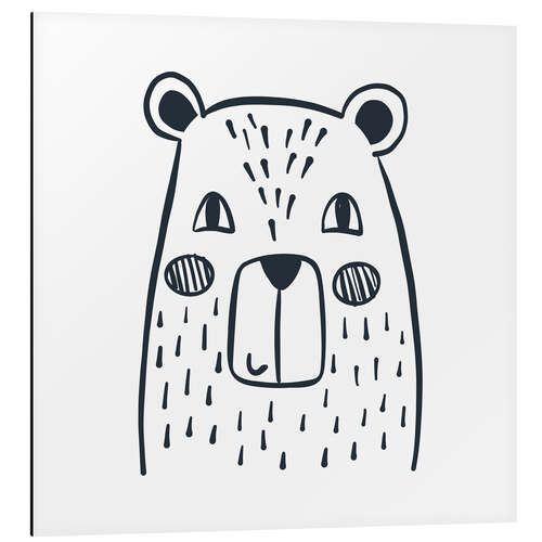 Aluminium print Bear