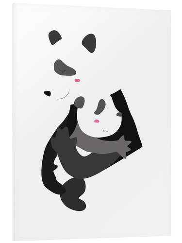 PVC print Panda mom with baby