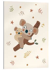 Galleriprint Koala mom with baby, orange