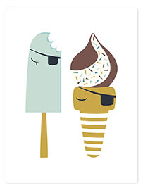 Poster Crème glacée pirate