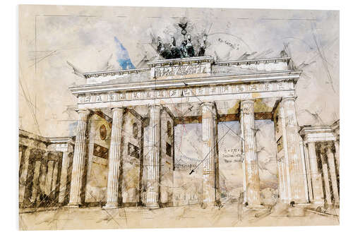 Foam board print The Brandenburg Gate in Berlin