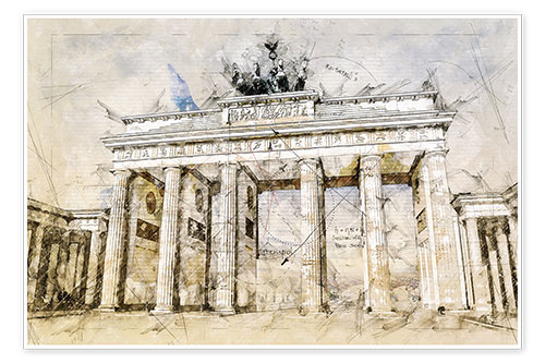 Poster The Brandenburg Gate in Berlin