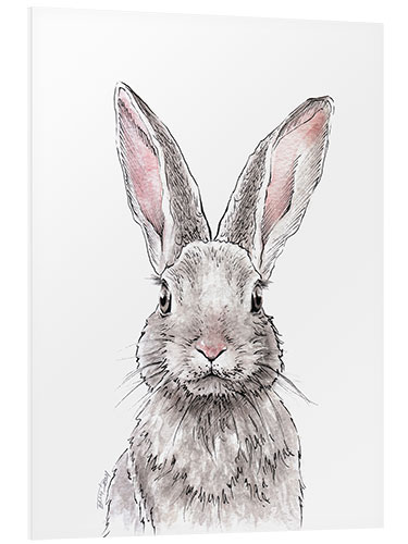 Foam board print Rabbit portrait