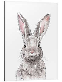 Magnettafel Kaninchenporträt