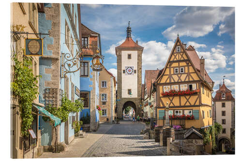 Acrylglas print Old town of Rothenburg ob der Tauber (Bavaria)