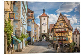 Aluminium print Old town of Rothenburg ob der Tauber (Bavaria)