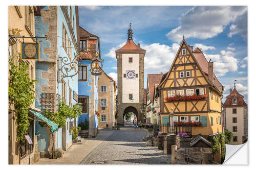 Naklejka na ścianę Old town of Rothenburg ob der Tauber (Bavaria)