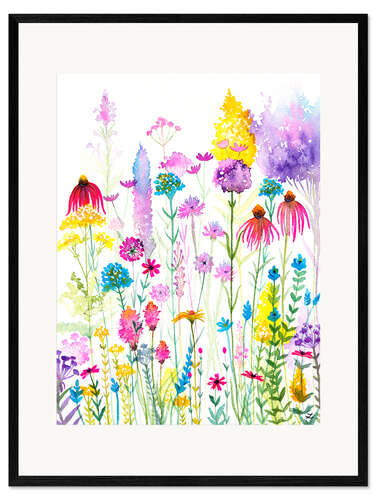 Plakat artystyczny premium w ramie Wildflowers