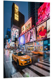 Magnettafel Taxi am Times Square in New York City