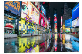 Aluminium print Broadway New York at night