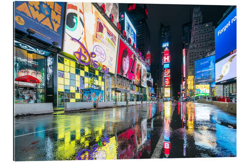 Cuadro de plexi-alu Broadway Nueva York de noche