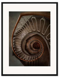 Gerahmter Kunstdruck Wendeltreppe