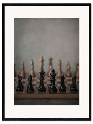 Gerahmter Kunstdruck Lass uns Schach spielen - der Anfang