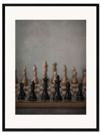 Kehystetty taidepainatus Let's p[lay chess - the beginning
