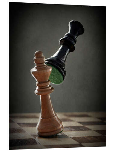 Foam board print Let's play Chess - the fight