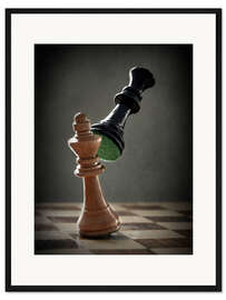 Gerahmter Kunstdruck Lass uns Schach spielen - der Kampf