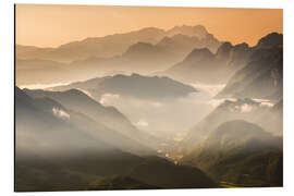 Aluminium print View of the valley