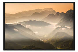 Gerahmter Kunstdruck Blick ins Tal