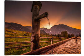 Galleriataulu Sunset on the Alm