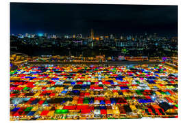 Foam board print Ratchada Night Market in Bangkok, Thailand