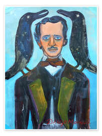 Poster  Edgar Allan Poe et les corbeaux - Diego Manuel Rodriguez