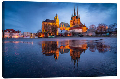 Obraz na płótnie Erfurt - Domplatz in the mirror